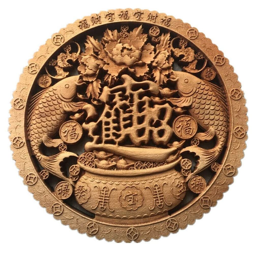 Plaque décorative murale chinoise en bois pour un salon zen