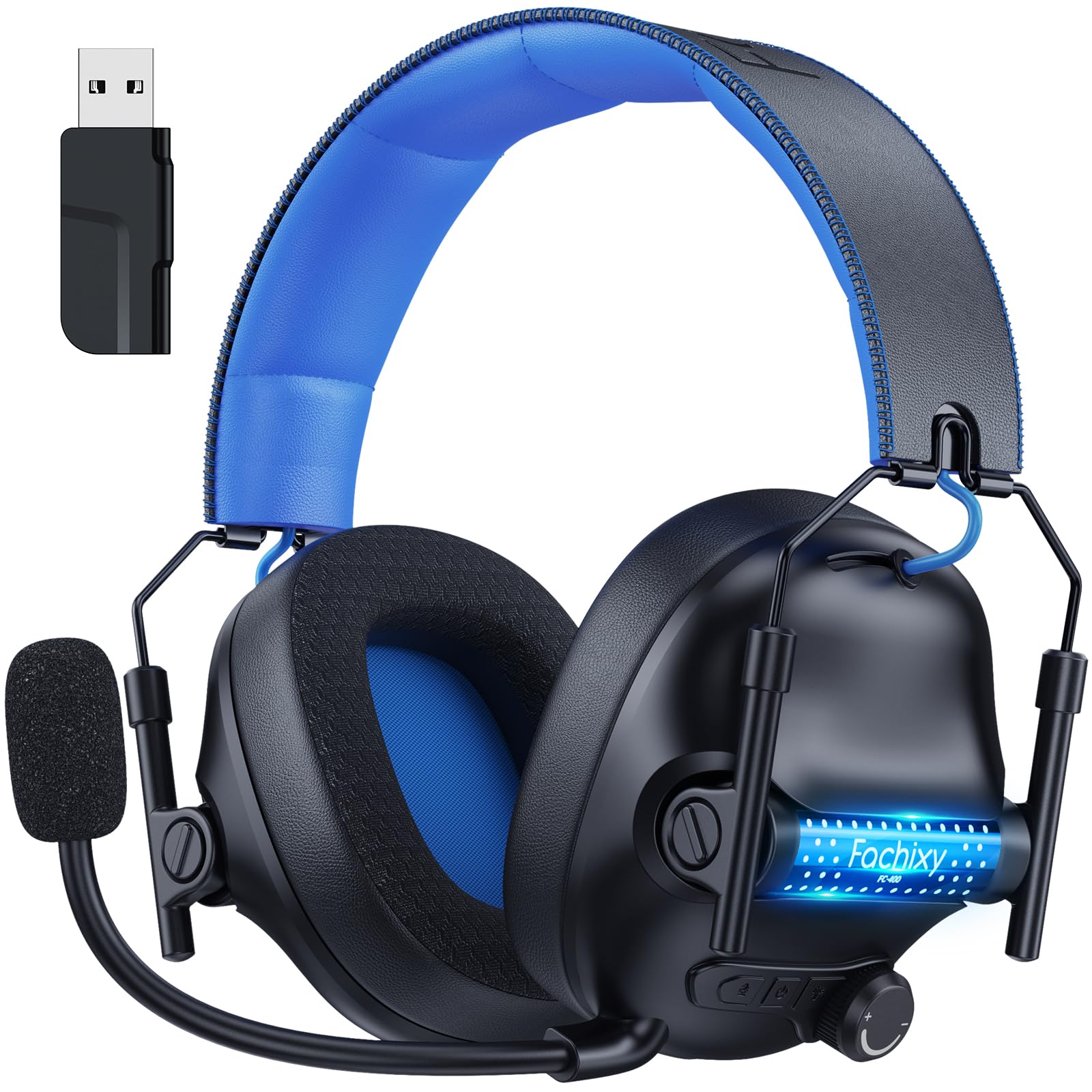 Fachixy「2025 New」FC400 2.4G Wireless Gaming Headset with