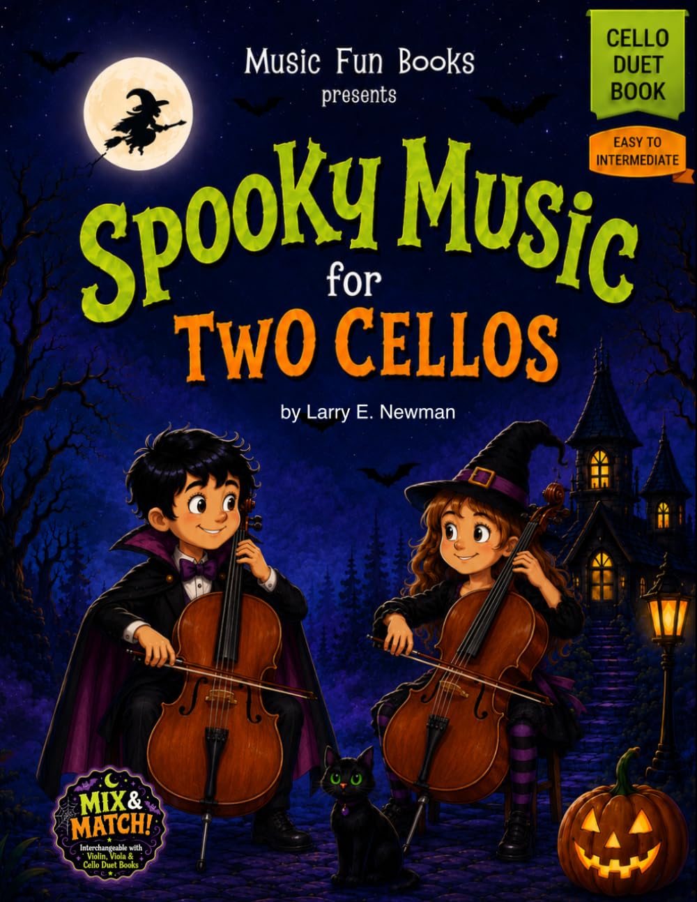 Spooky Music for Two Cellos: Easy Halloween Cello Duets for Kids, Students, Lessons, Recitals, and School Concerts (Spooky Music for Strings)