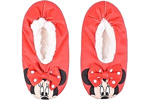 Minnie Mouse Plush Footed Slipper Socks for Women