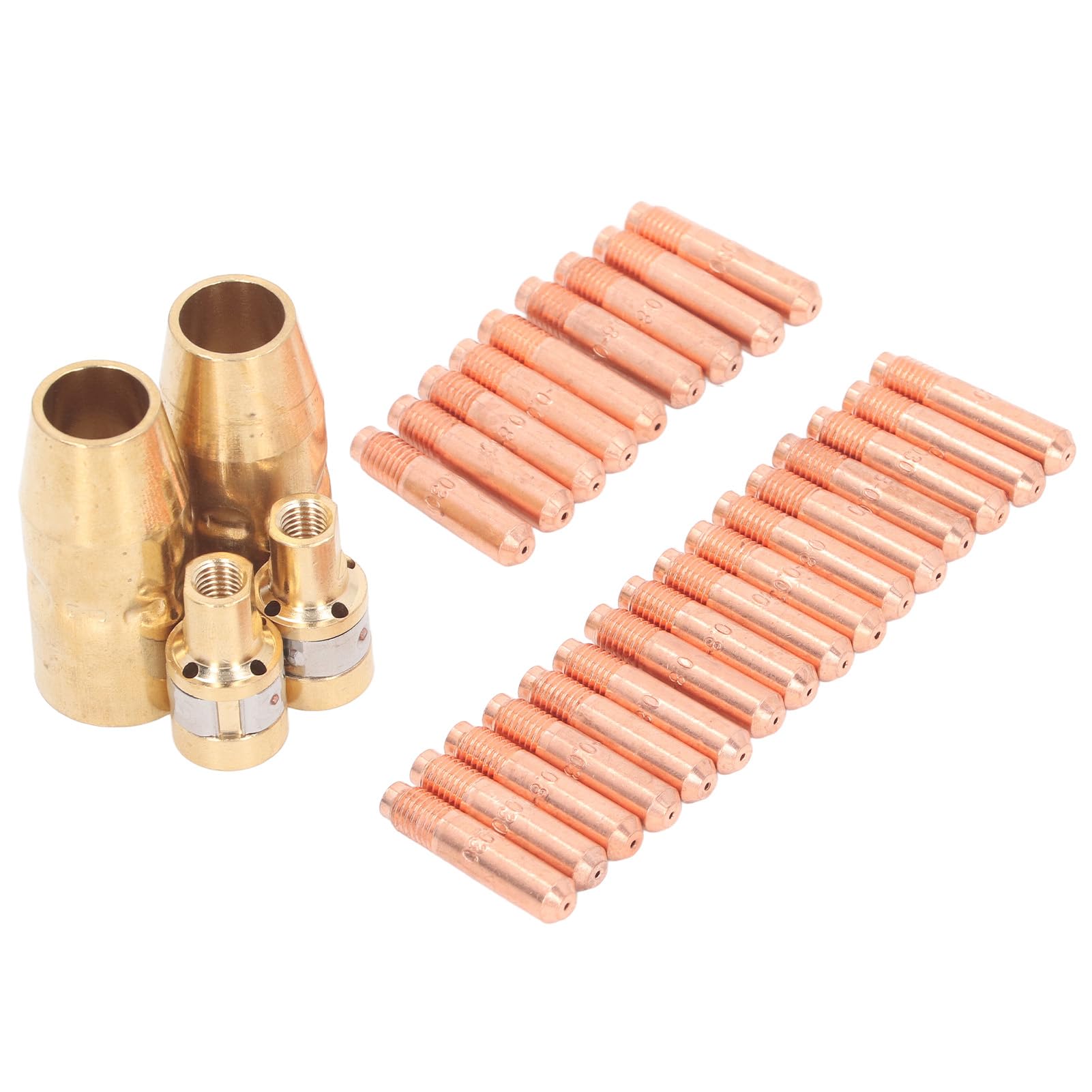 Kit Consumibles de Soldadura, 25 Piezas Puntas de Contacto 2 Boquillas 2