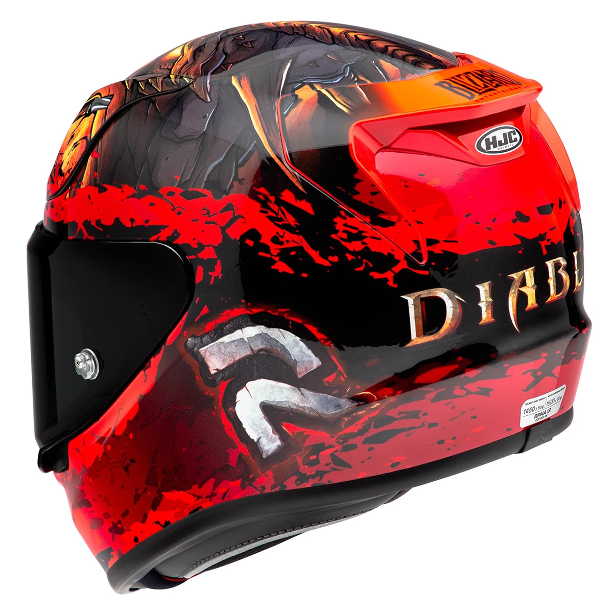 HJC, Casco Moto Integrale RPHA 12 DIABLO BLIZZARD MC1, XXL