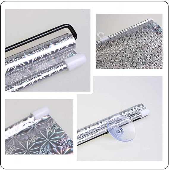 Retractable Blackout Roller Shade,Window Roller Blind with Suction Cups,Portable Window Shade,No Drilling,Sun Protection Curtain,for Car,Indoor,Silver-68125cm(26.8 * 49.2in)