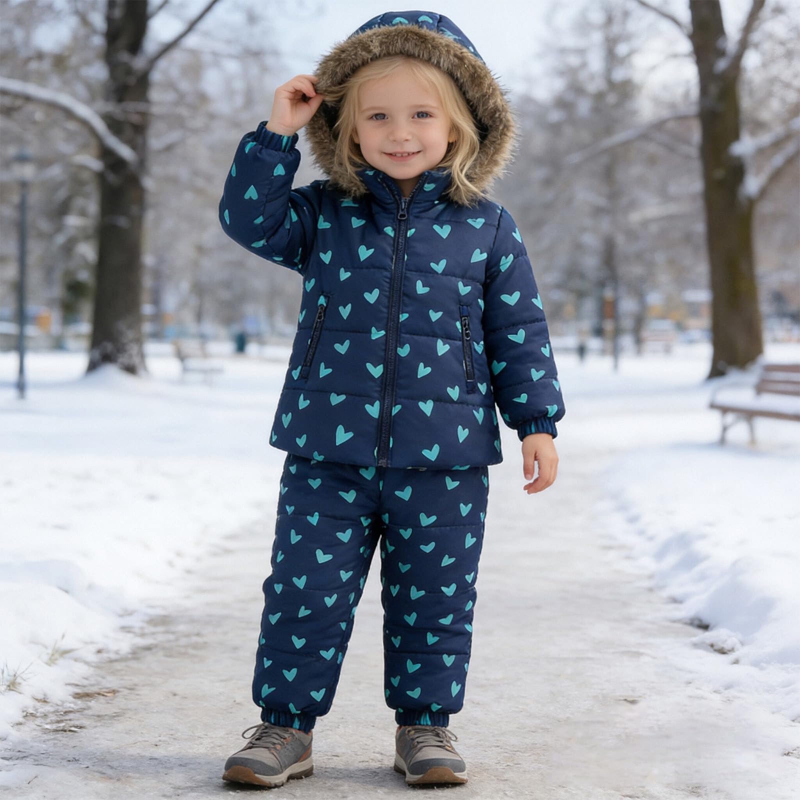 Generisch Abrigo de invierno para chaqueta con capucha de forro polar, resistente al viento, cremallera gruesa, ropa de abrigo
