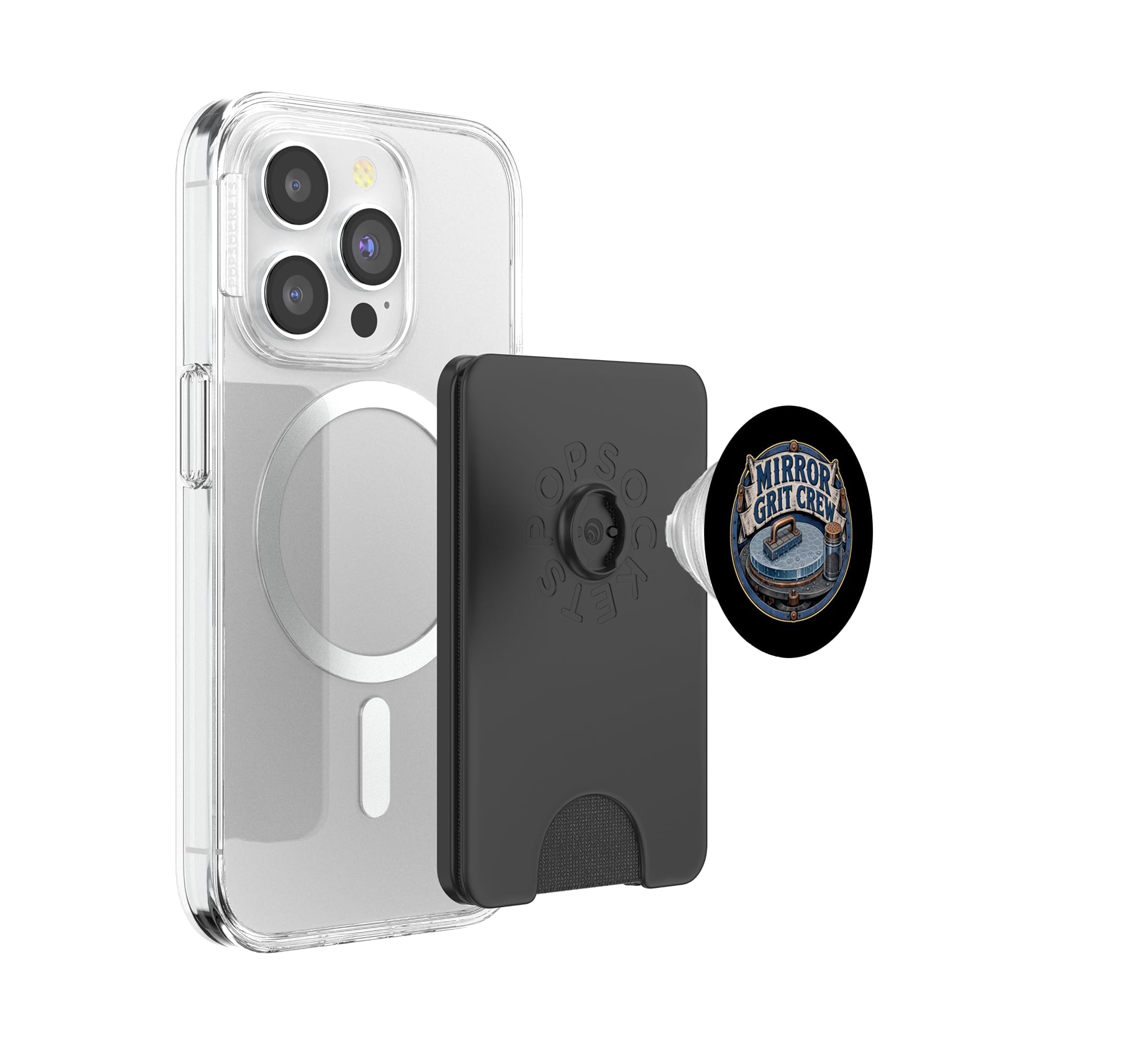 Mirror Grit Crew Espejo de telescopio Taller PopSockets PopWallet para MagSafe