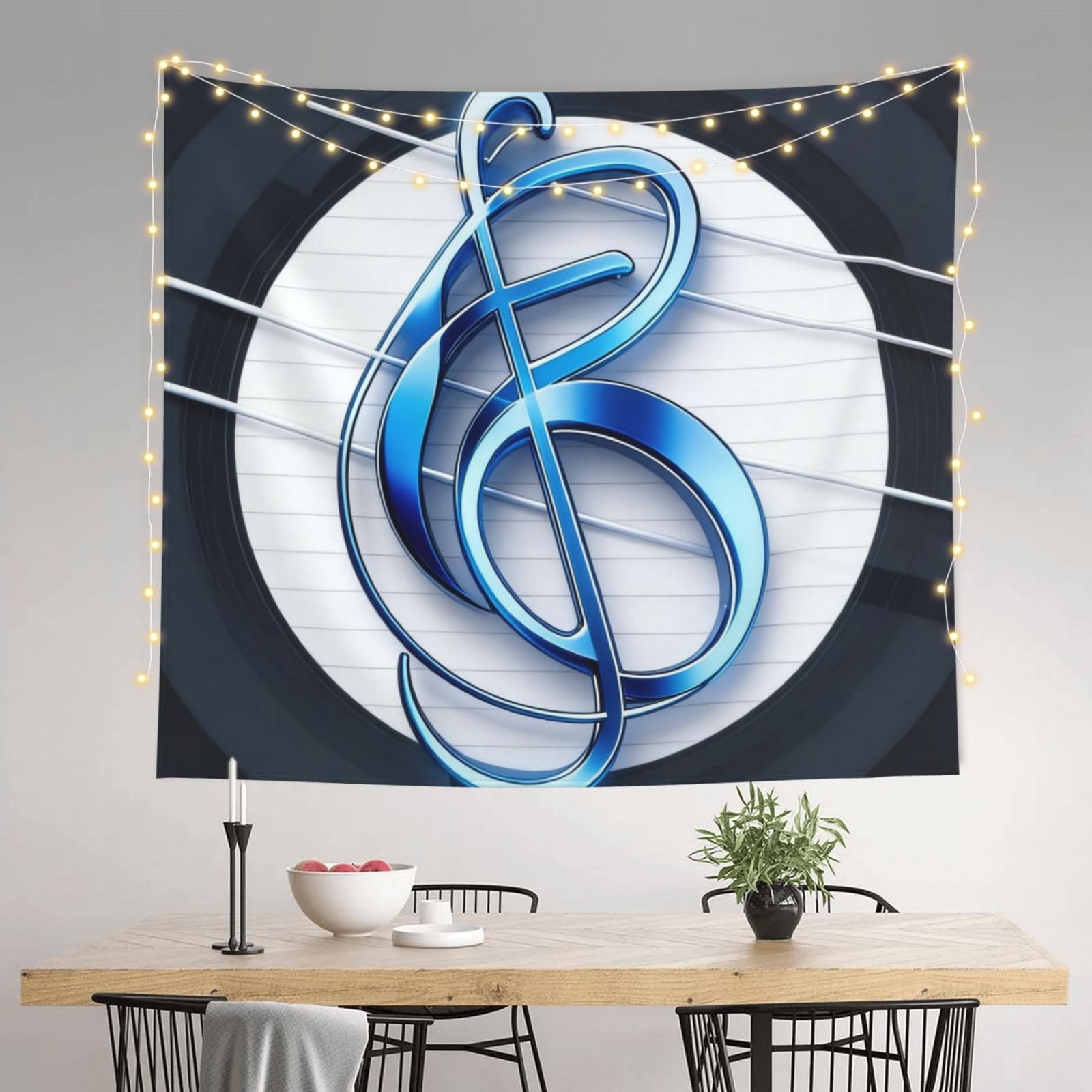 LXCNQFN Tapestry 130 W X 152 L CM Wall Hanging for Living Room Musical Note Tapestry Modern Wall Art Wall Blanket Aesthetic Tapestrys Indoor Outdoor Tapestries for Bedroom Dorm