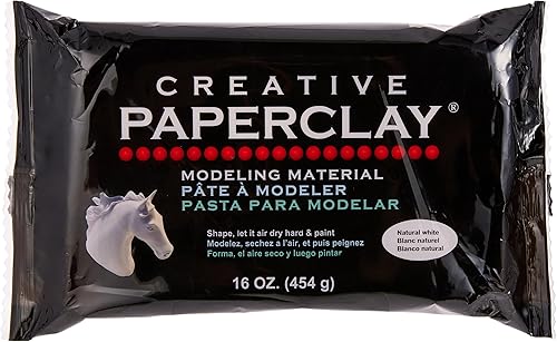 Creative Paperclay Compuesto de modelado 16 onzas color blanco