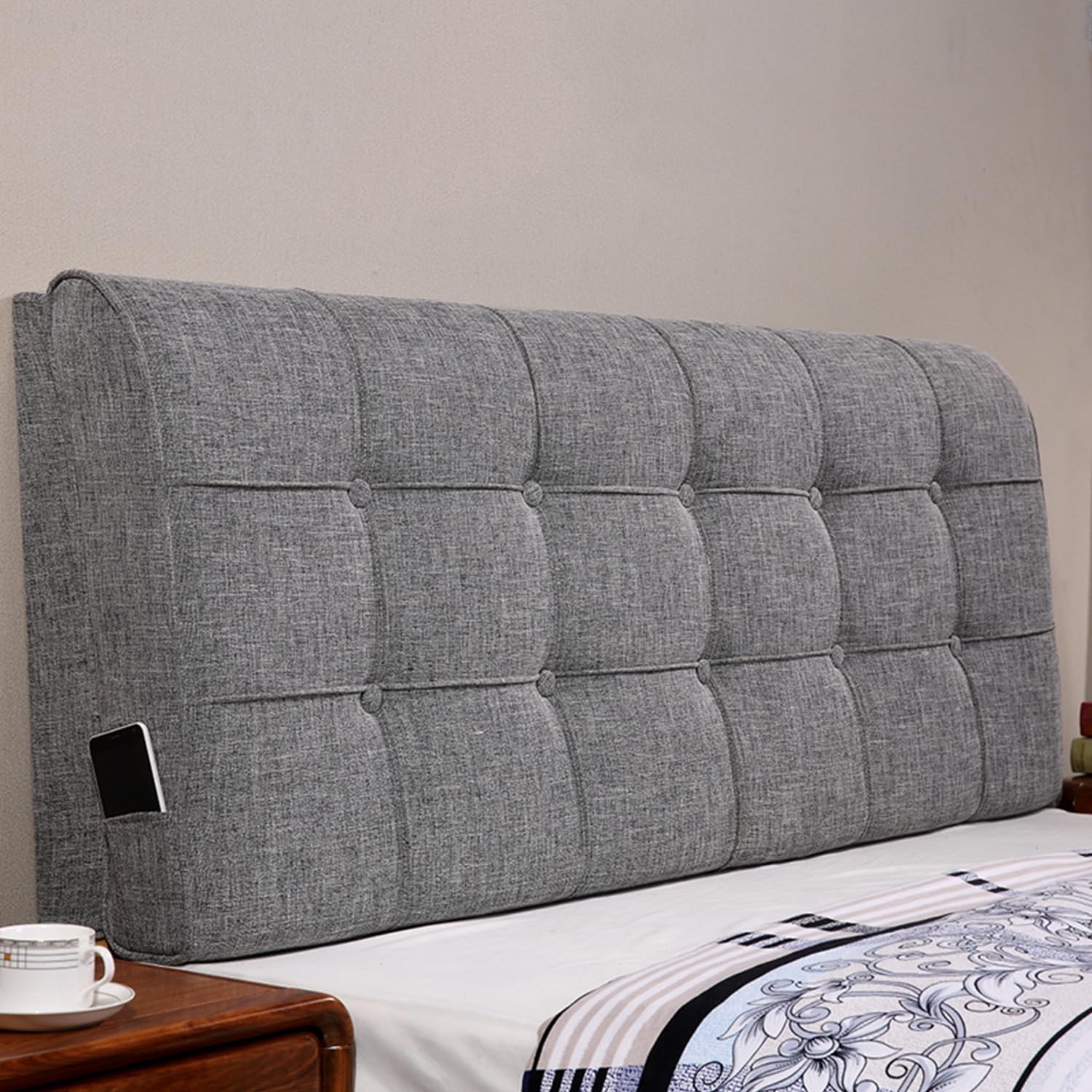 Amazon.com: ZZYK Linen Headboard Upholstered Wall Mounted