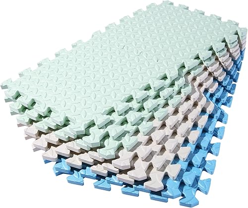 Miniatura 4 de Tapete de juego de espuma para bebé, tapete de juego suave y no tóxico, tapete de piso entrelazado, tapete de espuma de color sólido, tapete de