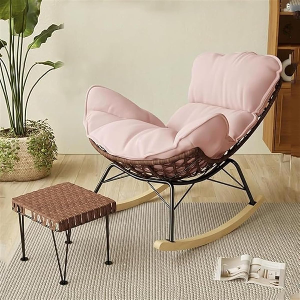 Auyyhui オタマン付きの布張りパディング付きシートのナーサリー