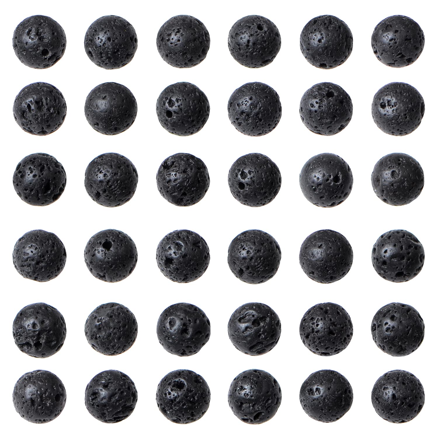 Bymitel4mm Natural Lava Round Beads Gemstones Genuine with 210pcs DIY Jewelry Making Unisex (4mm 210pcs, Black Lava)
