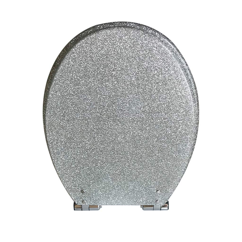 MOBYGKFY Resin Toilet Seat - Universal Cover Vintage Thickening Descending Mute
