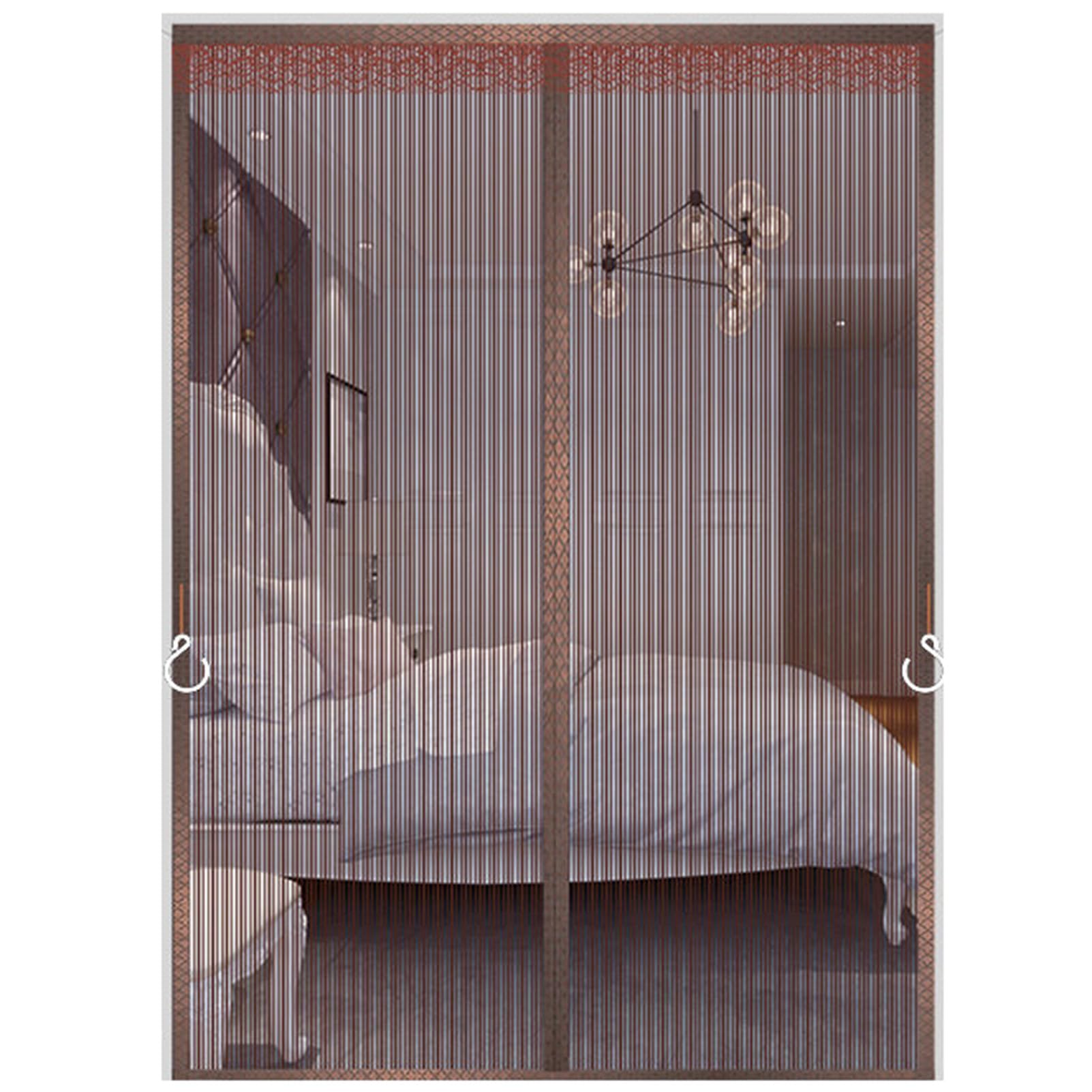 Rideau anti moustique aimanté 95x210 cm moustiquaire de porte sans aucun perçage