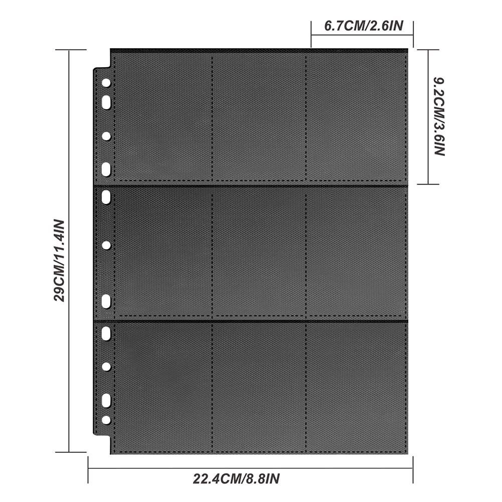 OSDUE Trading Card Sleeves,540 Double Sided Card Holder Pages, 30 Sheets Pocket Page Protectors - Image 2