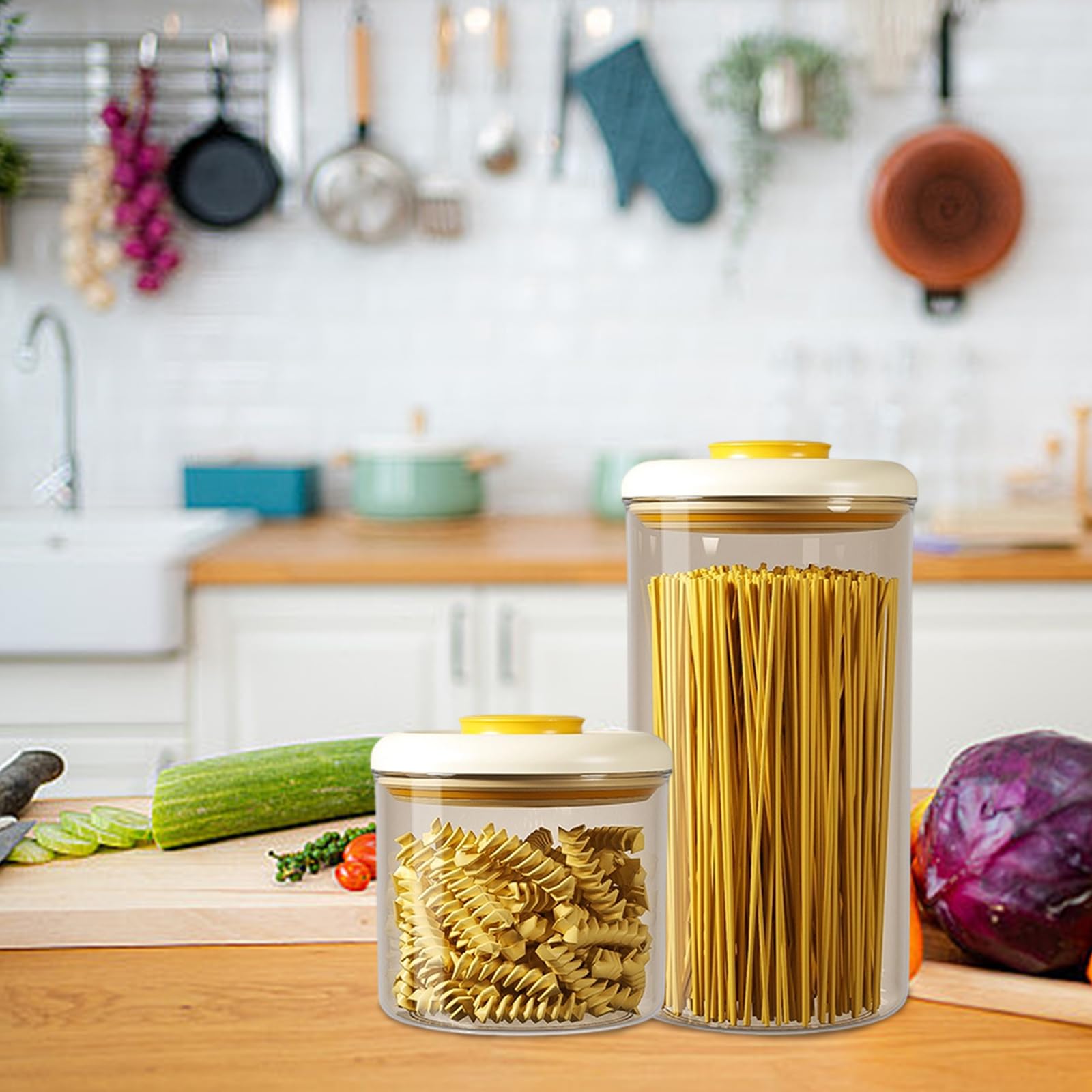 HLTYGWX Vakuumversiegelter Aufbewahrungsbehälter für die Küche, stapelbar, auslaufsicher, robust, für Reisen im Kühlschrank (grün, 550 ml)