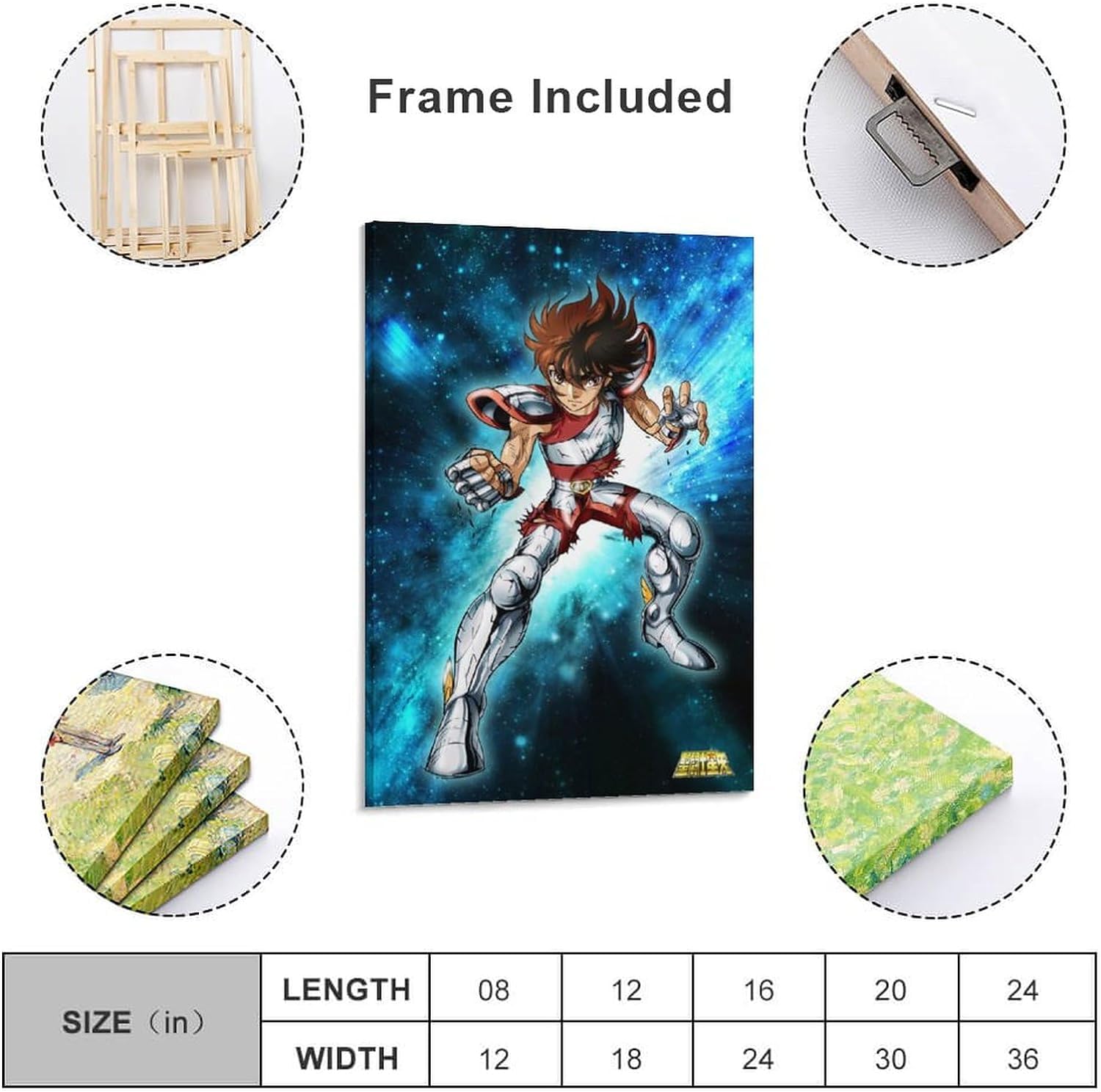 Amazon.co.jp: 聖闘士星矢 ポスターアートパネル 壁の絵 壁掛け