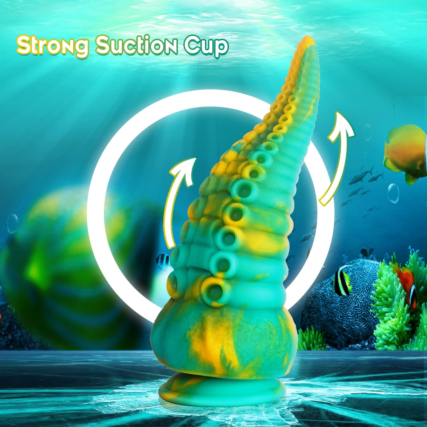 Tentacle Dildo Adult Sex Toys: 7.5" Luminous Thick Monster Dildo with Suction Cup, Big Dildos Liquid Silicone Dragon Dildos for Women, Anal Toys Prostate Massager for G Spot & P Spot
