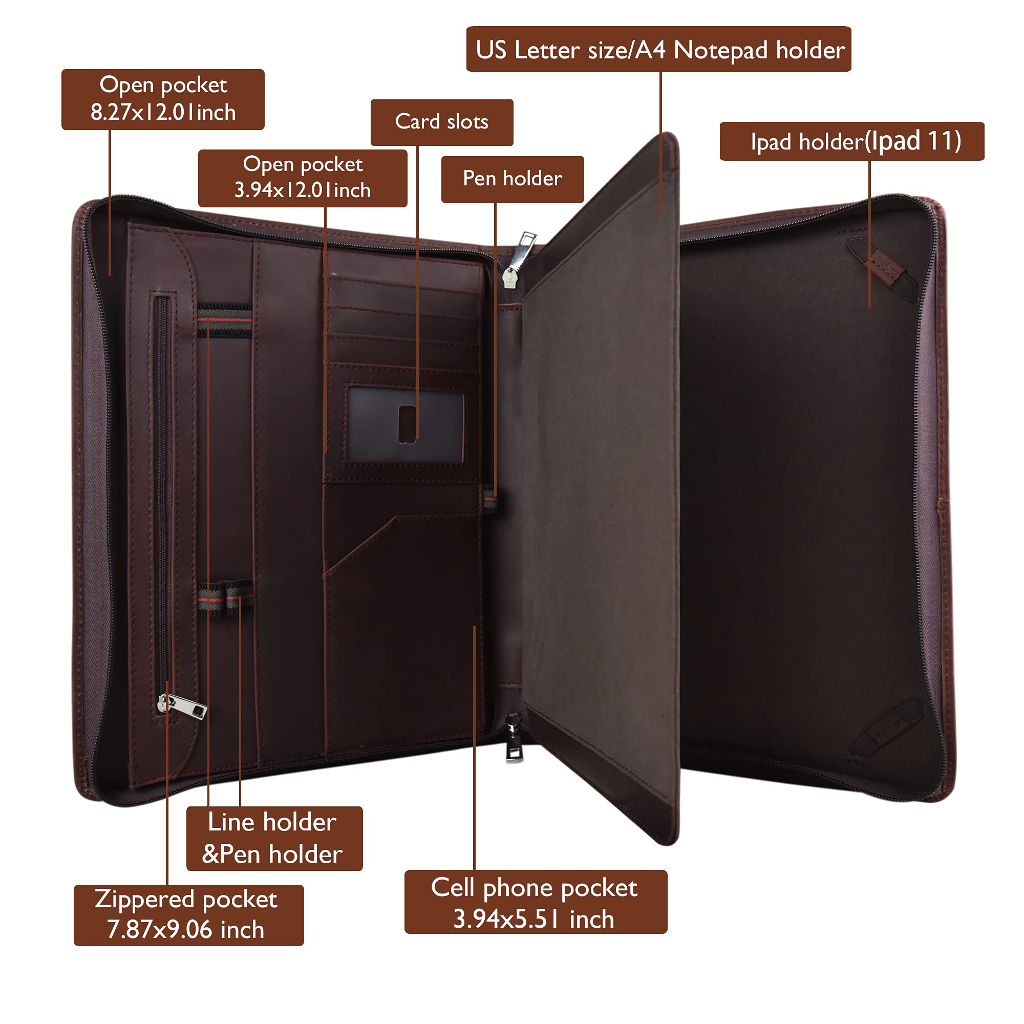 OBI PELLE Obipelle Top Grain Lederen laptop- en tablethoes, lederen OBI PELLE Obipelle Top Grain Lederen laptop- en tablethoes, lederen