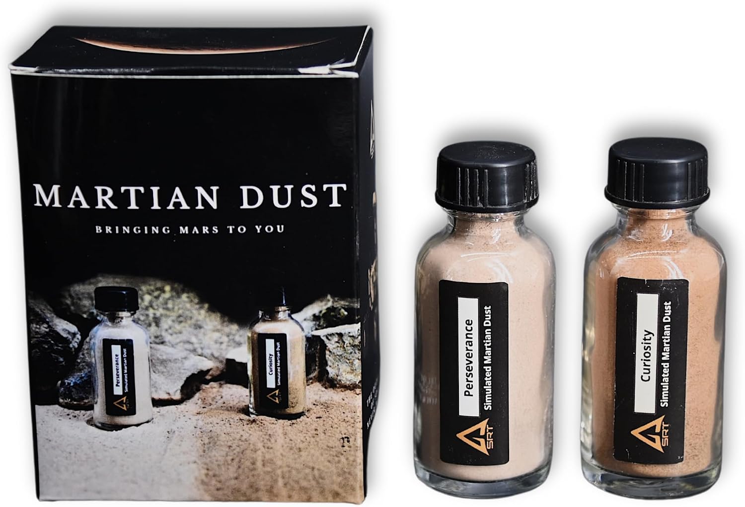 Martian Simulated Soil Display Jars – Mars Dust Educational Display for Kids, Teachers, Classrooms, Science Projects, Space Lovers, and STEM Learning