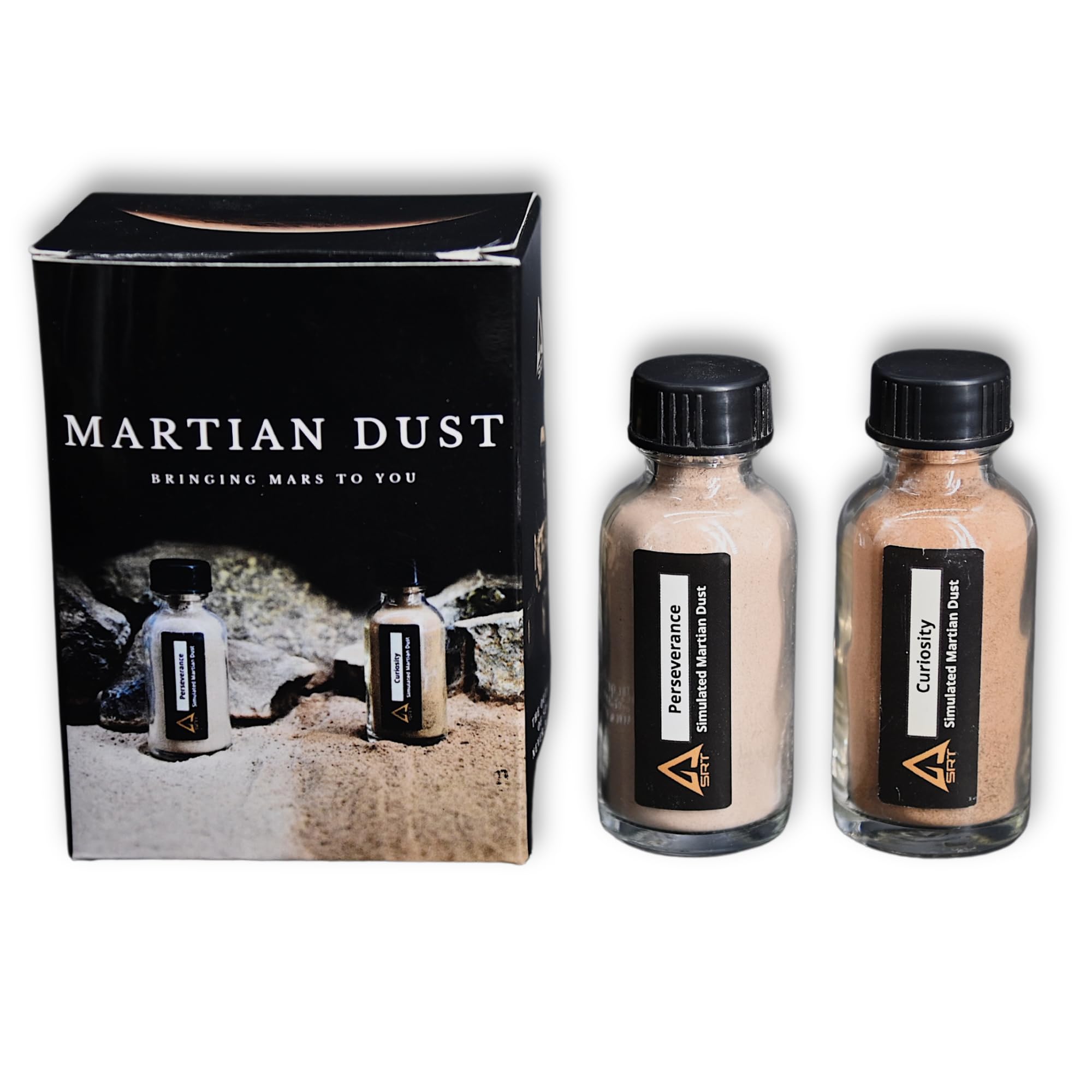 Martian Simulated Soil Display Jars | Curiosity and Perseverance: Mars in the Palm of Your Hand | Used by Space Agencies - Great Gift for the Science and Space Enthusiasts