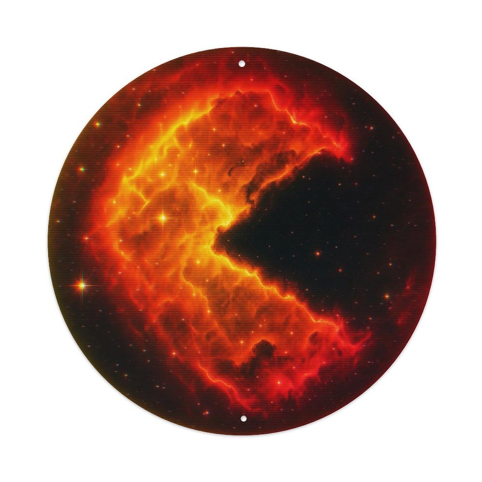 Odgynaw 8X8inch(20X20cm) Scientific Ngc 281 Cosmic Nebula Night Sky Observatory Metal Tin Sign
