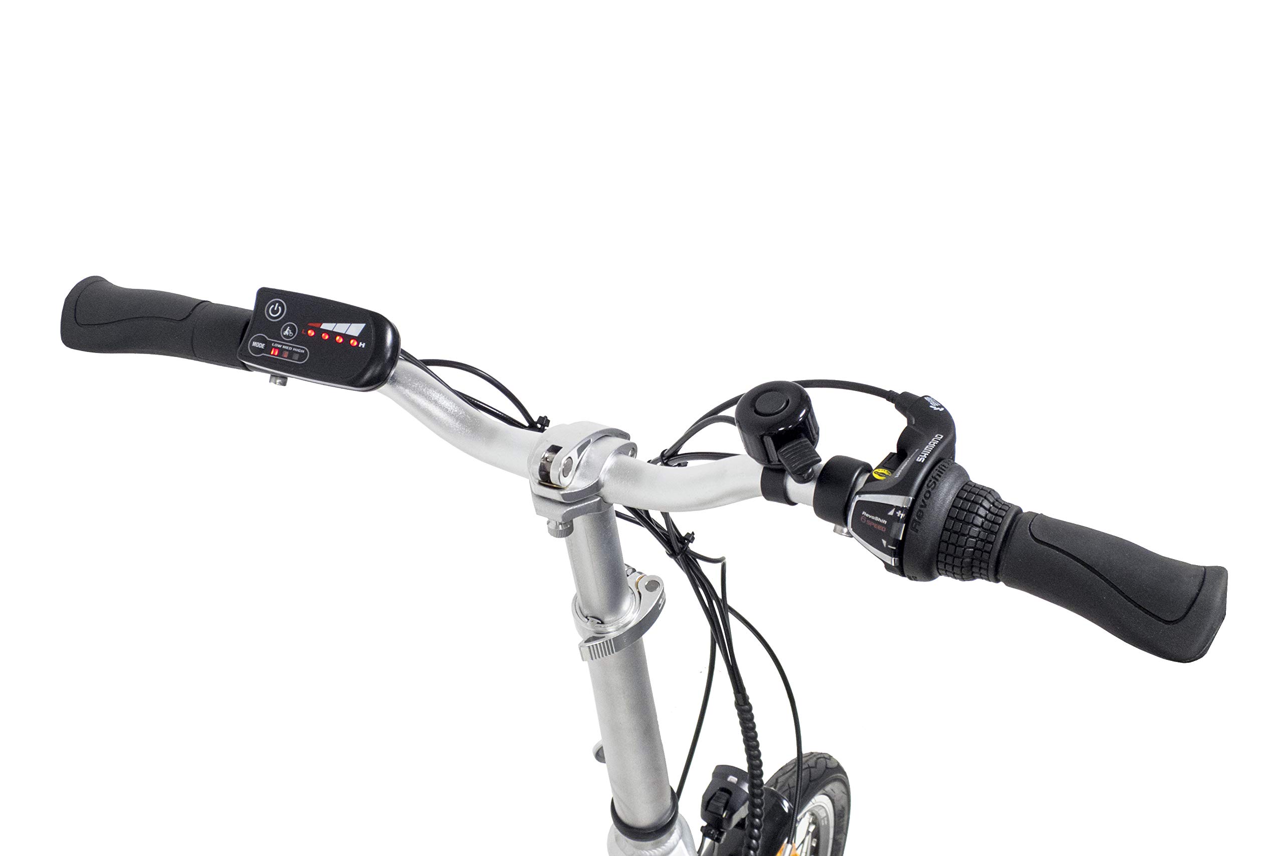 Discovery E2000 Rear Motor 6V, Bici Elettrica Pieghevole 20', Colore Nero Lucido Unisex, 20