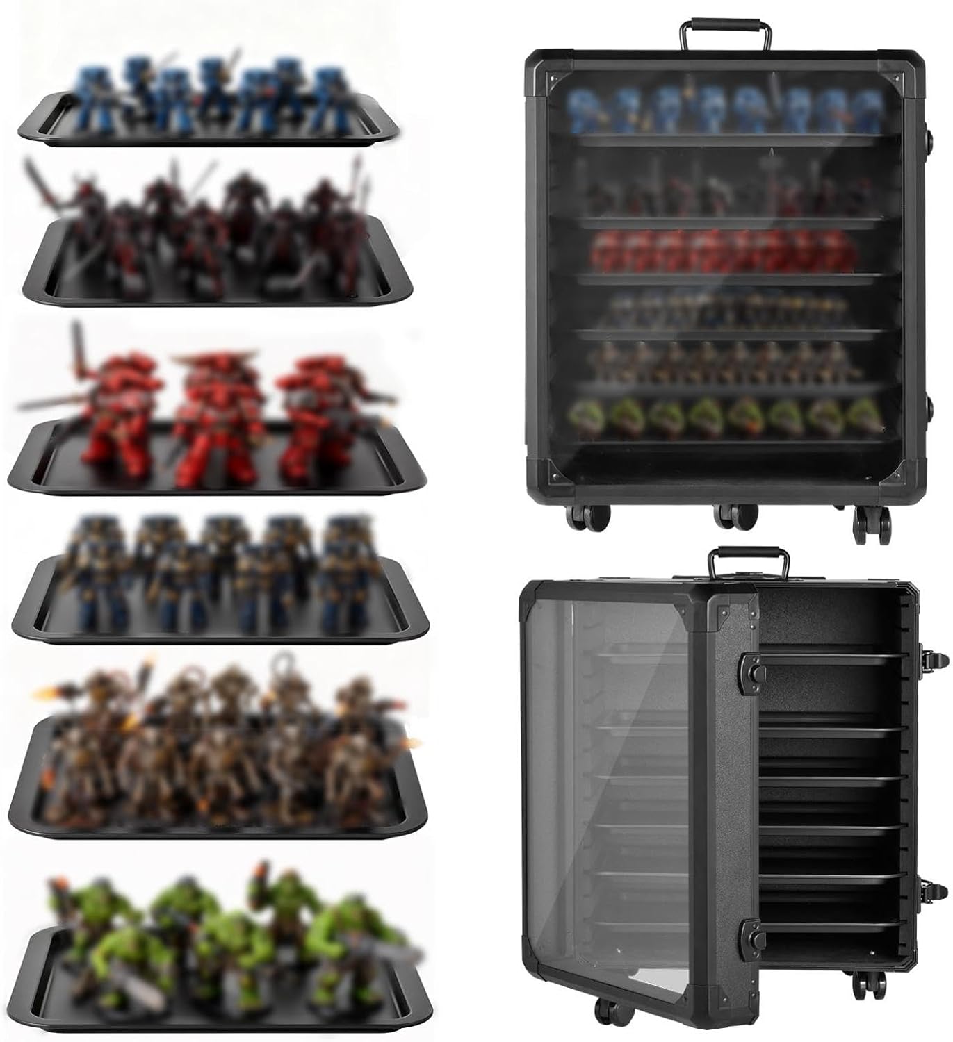 16.1x14.8x19.7in Miniature Storage Organizer Hard Carry Case