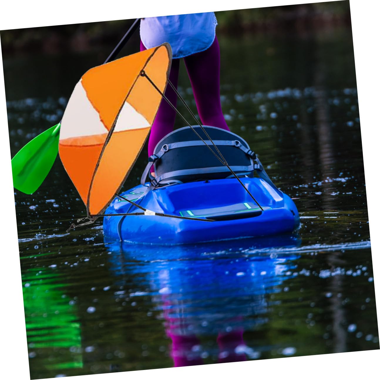Gatuida Sail de Viento para Kayak Plegable de PVC con Clips, Fácil de Usar y Montar, Adecuado para Canoa Inflable y Navegación Recreativa Portátil