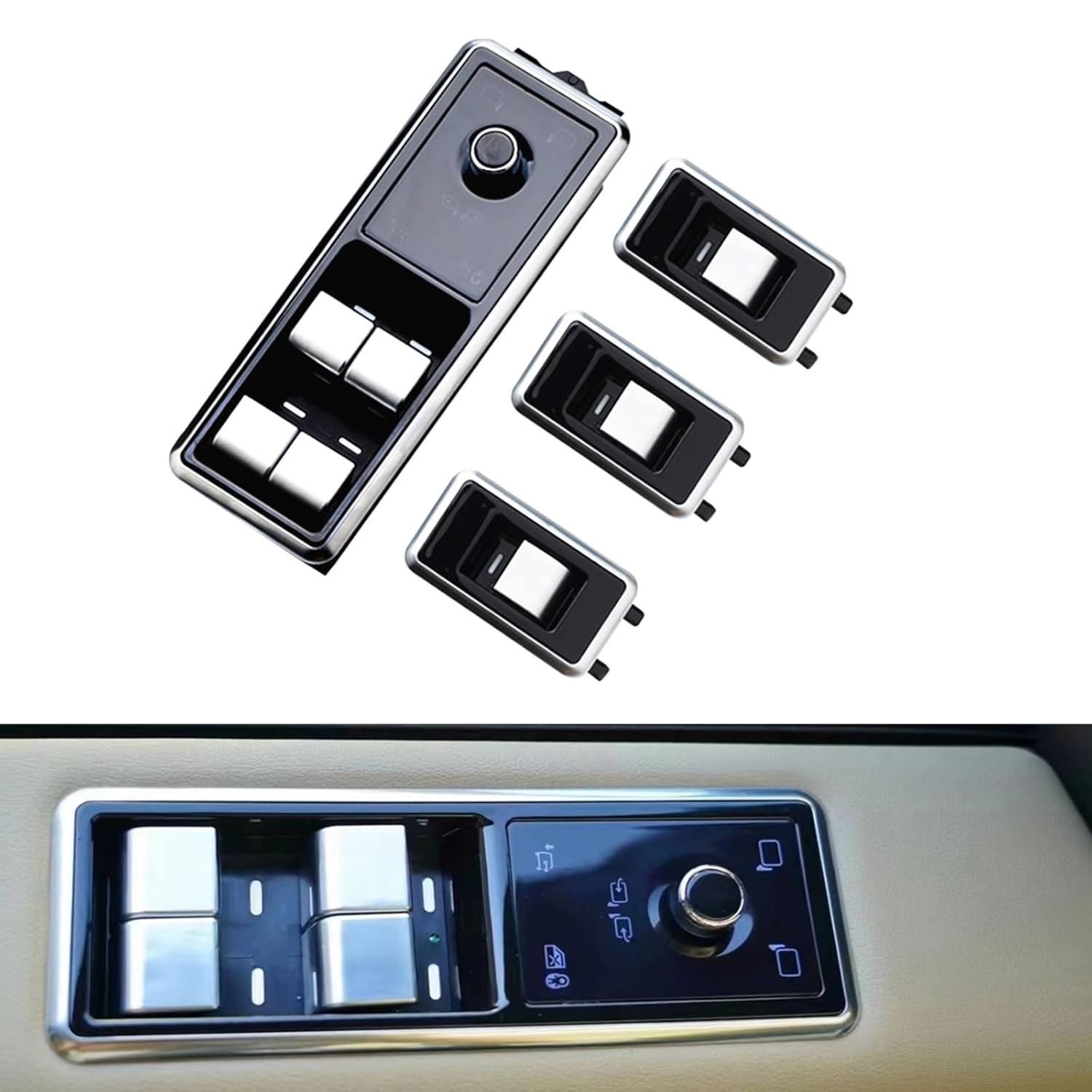 Car Window Digital Switch Retrofit Kit for Land Rover Range Rover L405 2013-2017 L462 L494
