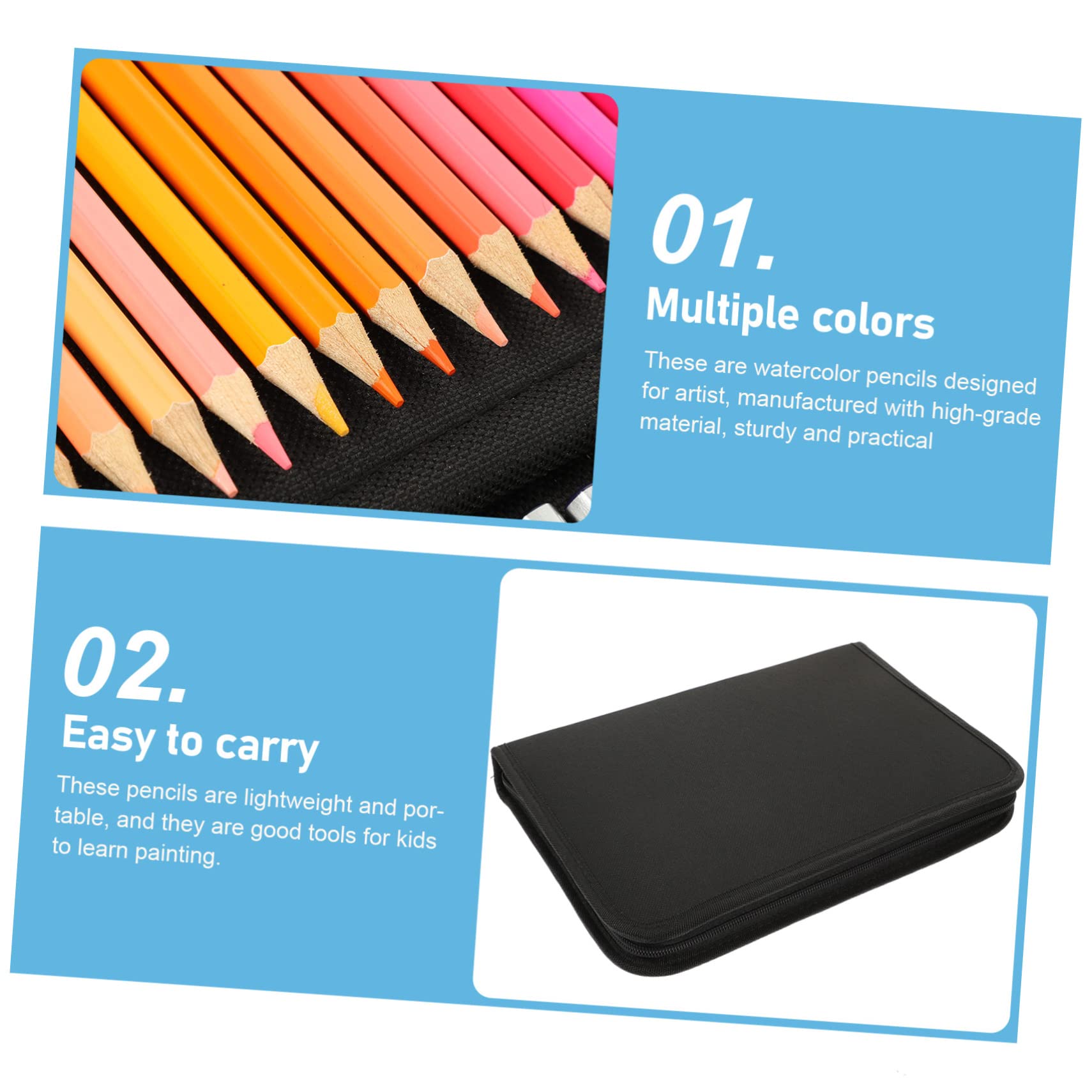 Juego de Lápices de Colores Acuarelables, 1 Set, Cuerpo Hexagonal de Madera, para Dibujo y Pintura, Adecuado para Niños y Arte Escolar