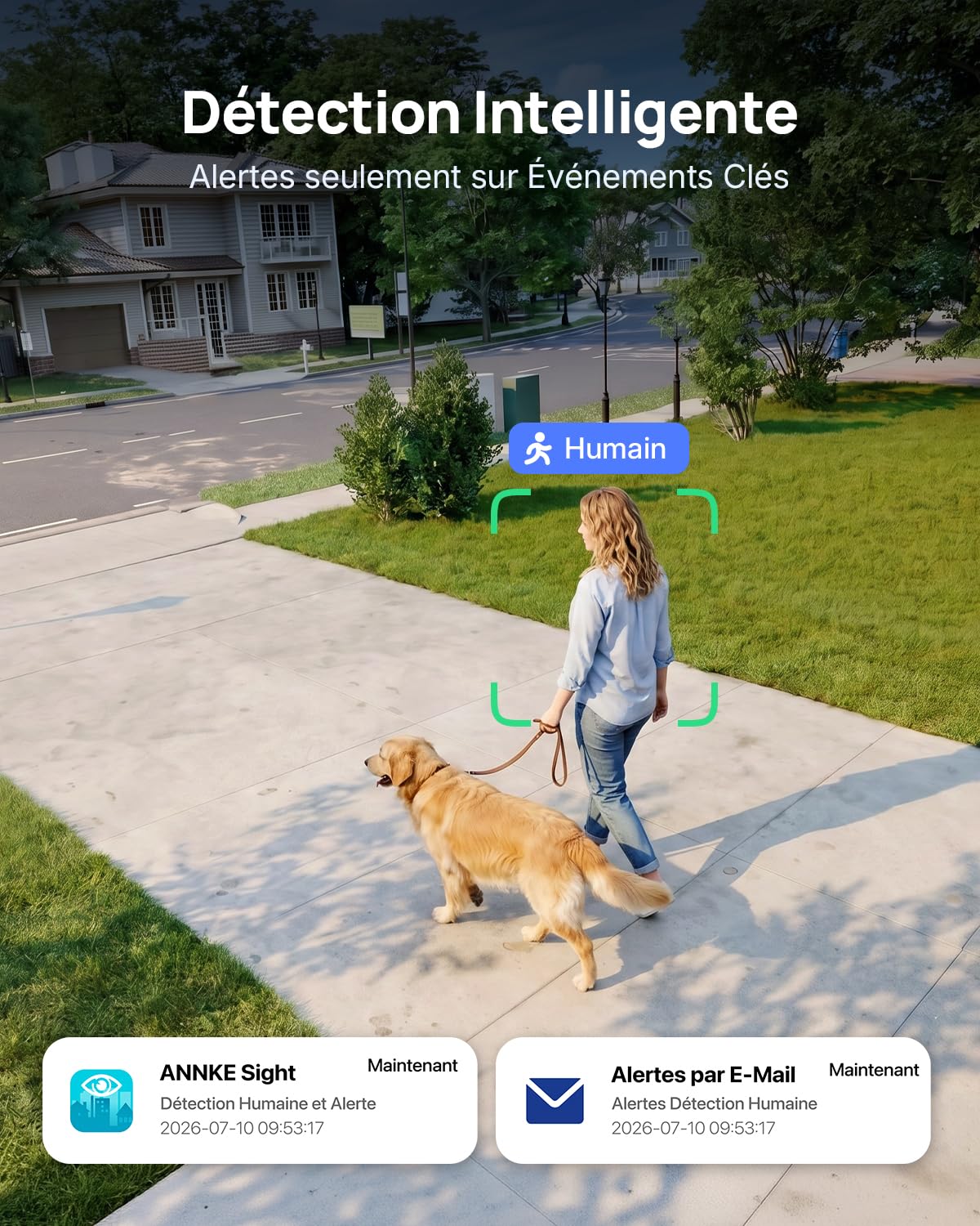 ANNKE 2.5K 4MP Camera Surveillance WiFi Exterieure sans Fil Solaire 2 Packs