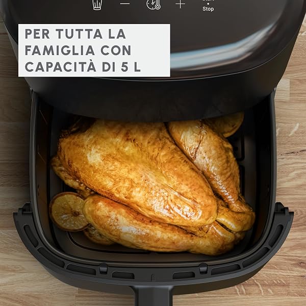 Moulinex Friteuse sans huile, Capacité XL 5L, Jusqu'à 6 personnes, 10 Programmes automatiques, Air Fryer, Ecran tactile digital, Gain de temps et d'énergie, Easy Fry Max, EZ245820 - 4