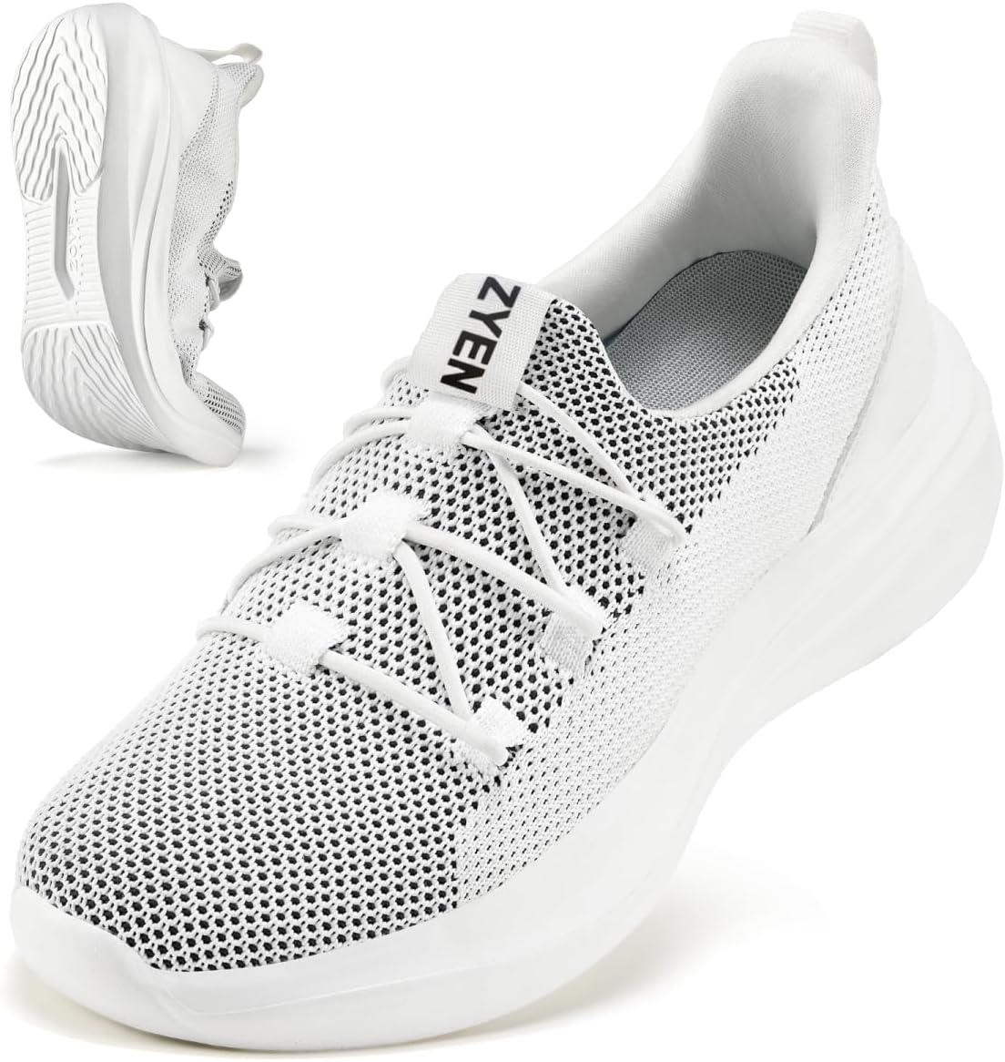 ZYEN Slip on Sneakers Damen rutschfeste Sportschuhe Damen Leichtg Atmungsaktiv Turnschuhe Freizeitschuhe Walkingschuhe Bequeme Geeignet für Jogging Walking Fitness Outdoor Tennis Shoes