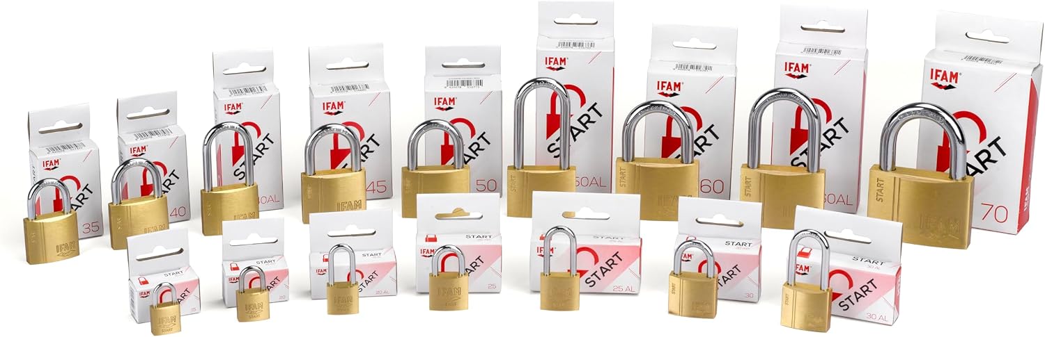 IFAM Key Padlock SR50 Brass Steel 1.2 x 4.8 x 3.5 cm