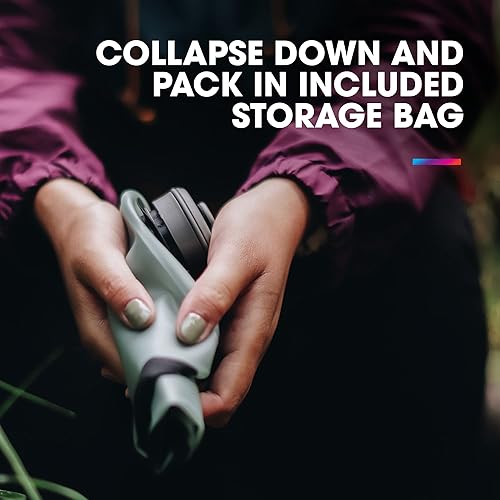 Miniatura 4 de Hydrapak Seeker - Almacenamiento de agua plegable (2L70 onzas), bolsa de depósito de hidratación para acampar sin BPA y PVC, color gris mamut