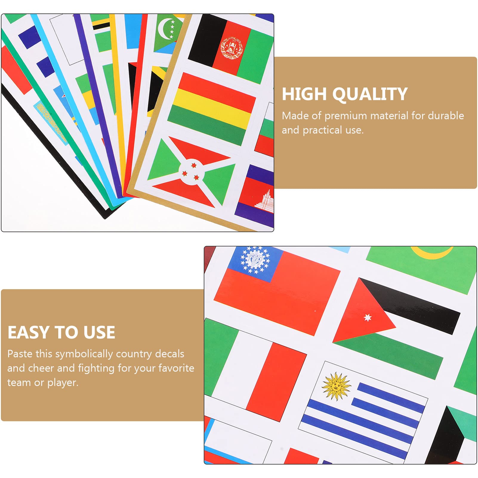 7 fogli di bandiere dei paesi adesivi per il viso, adesivi per il viso, bandiere nazionali, bandiera del mondo, 7 fogli, campionato del mondo, Unione europea, giochi