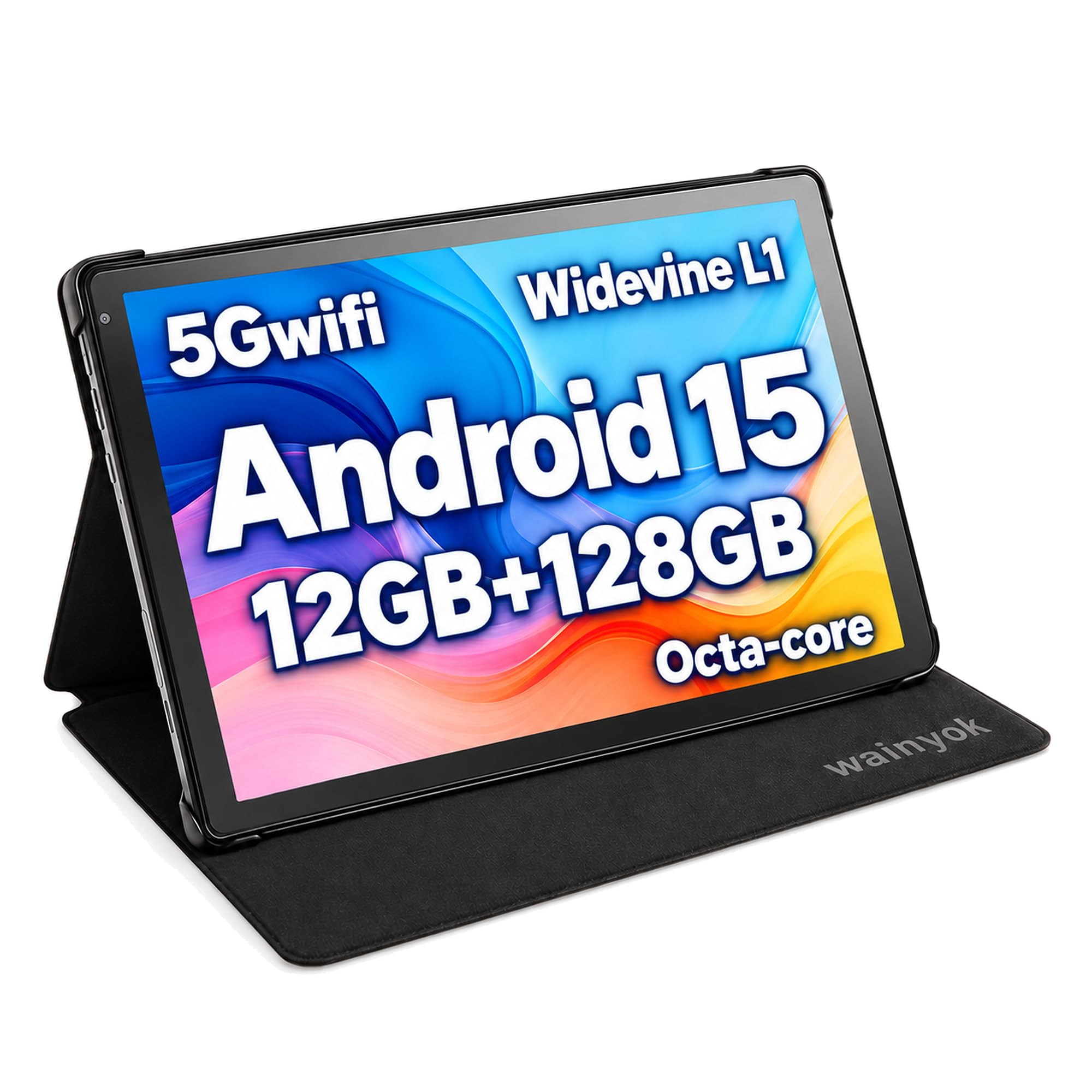 10.1 Inch Android 15 Tablet, Octa-Core, 12GB RAM 128GB ROM 1TB Expand