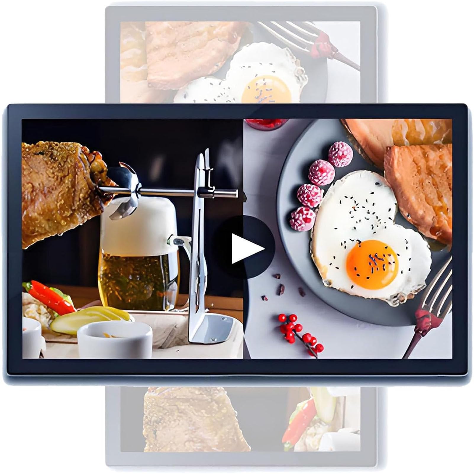 PioMue LED Display for Shop Window, LED Advertising Screen,Digital Kiosk,Remote/USB & Horizontal/Vertical, for Restaurants/Cafes, Video/Image 21.5in