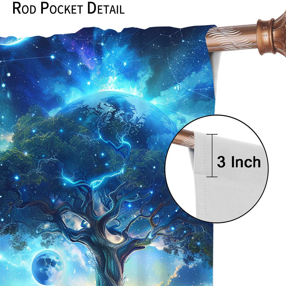 Amazon.com: Denruny Watercolor Tree of Life Moon Blackout Curtains