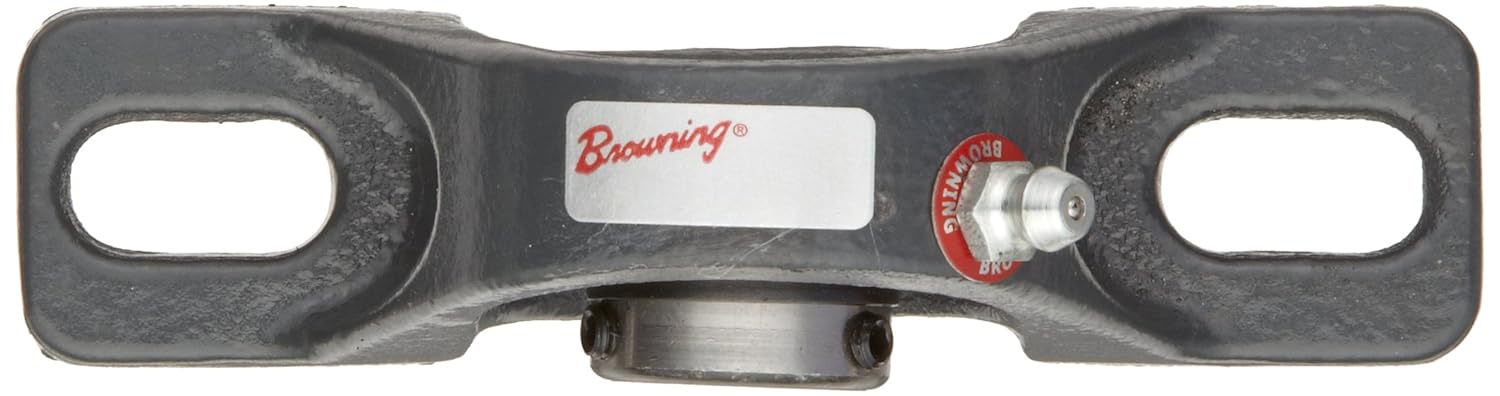 Browning VPS-212 AH Pillow Block Ball Bearing, 2 Bolt, Air Handling Duty, Setscrew Lock, Contact and Flinger Seal, Cast Iron, Inch, 3/4"Bore, 1-5/16" Base To Center Height