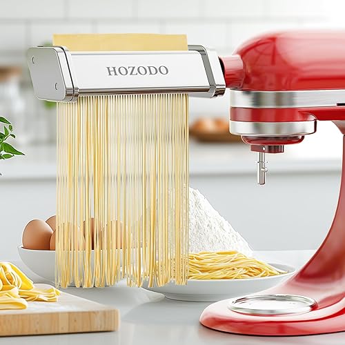 Miniatura 7 de Accesorio de pasta para batidora KitchenAid, incluye rodillo de hoja de pasta, cortador de espaguetis fettuccine, 3 piezas para fijación de pasta