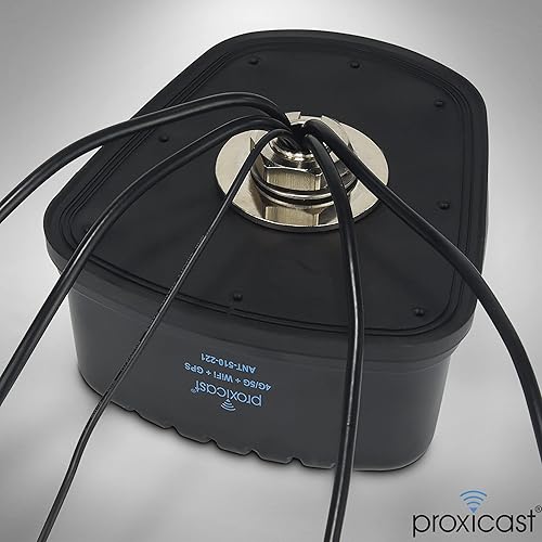 Miniatura 5 de Proxicast Antena de vehículo combinada MIMO 4G5G + Wi-Fi + GPS de perfil bajo 5 en 1 de grado profesional + montaje en tornillo GPS compatible con