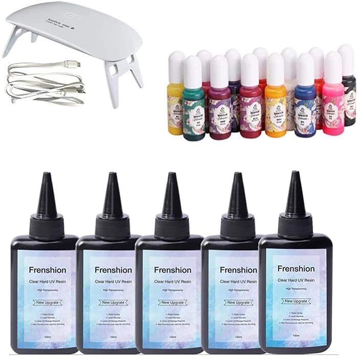 Buy UV Resin Lamp Included5X100ML Upgrade I Minute Quick Cure! Hard