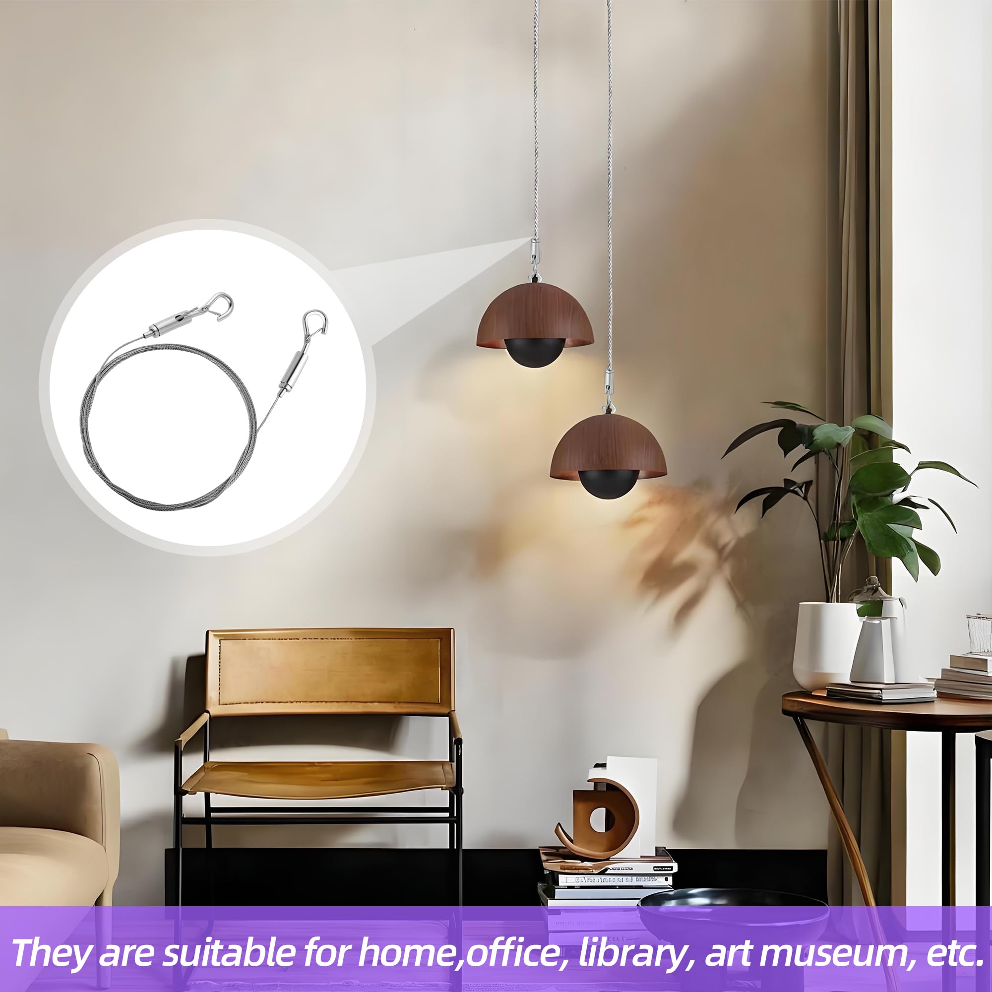 2Pcs Picture Hanging Wire Kit, Mirror Hanging Kit Heavy Duty - Image 4