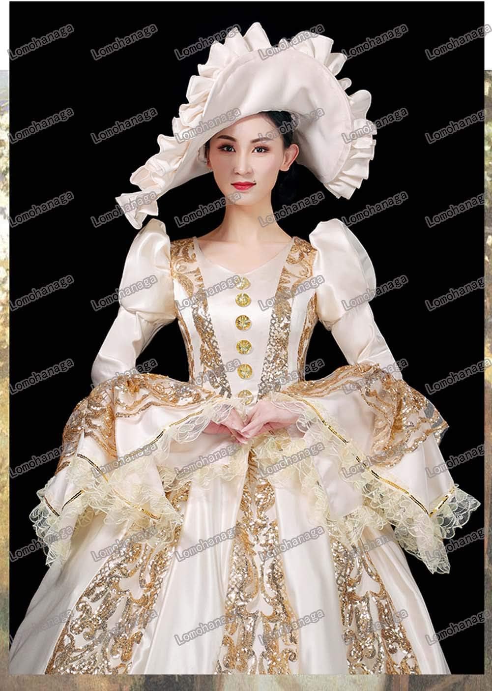 中世貴族 ロココ ドレス 貴族 ドレス リッチシャンパンドレス お姫様