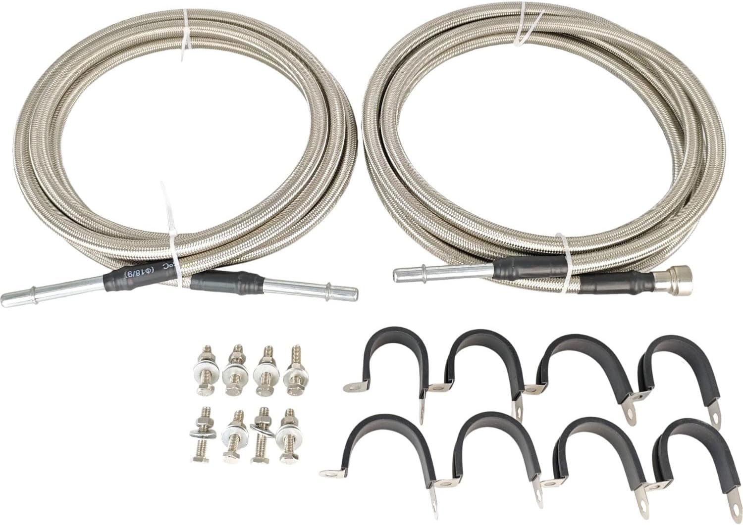 819-876 Fuel Line Kit Compatible with Chevrolet GMC Silverado Sierra 1500 2500 3500 HD 2004-2010 1500HD 2500HD 3500HD 15946198 15946180 15946177 Classic Front Flexible Stainless Steel Braided