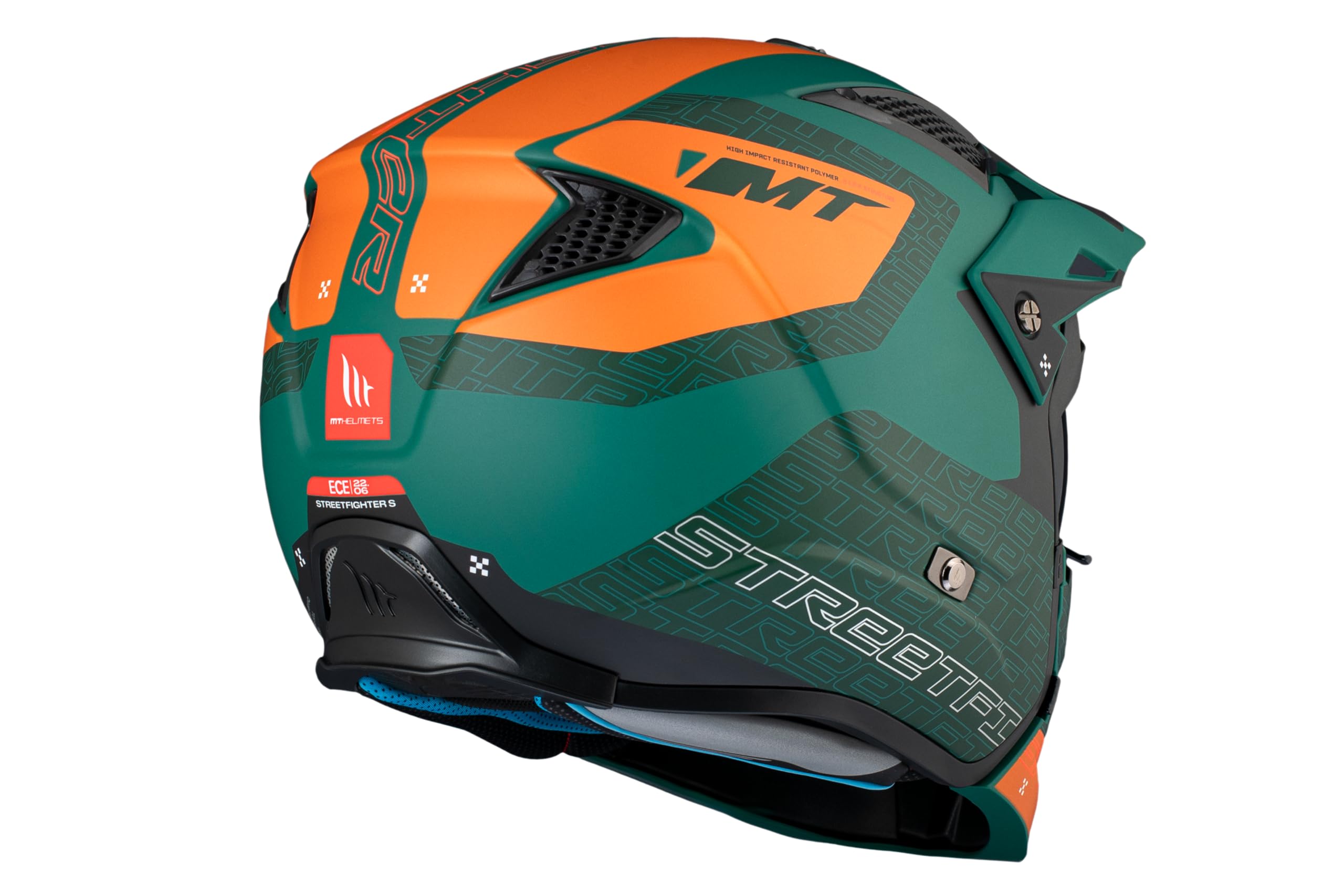 MT Helmets Streetfighter SV S – Casco Moto Integral Abierto con Visor Solar Retráctil, Estilo Streetfighter, Interior Lavable y Calota HIRP | Homologado ECE 22.06 & Dot