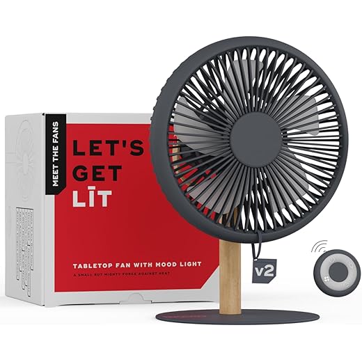 NUUK LIT v2 Cordless Table Fan 7 Inch