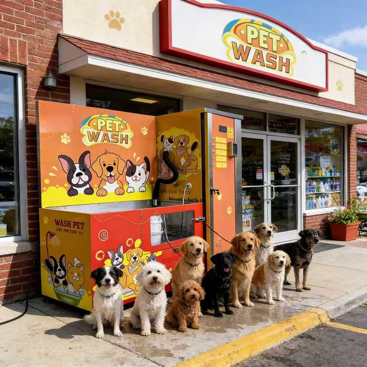 Dog Self Wash Station, Pet Washing Machine with Dog Bath Sprayer, Indoor Pet Shower for Canine Grooming, Self Service Pet Cleaning Supplies for Home Use