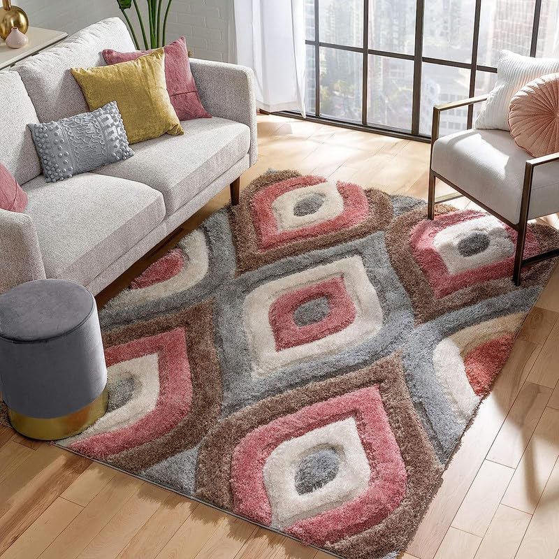 Image of Carpet for Hall | Carpet for Living Room |6X8 FEET Rugs for Bedroom | Carpet | Rug for Living Room | Carpet & Rugs for Home Decor | Carpet for Bedroom Floor (A IvoryGrey)